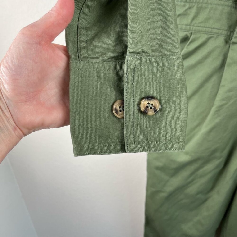 Tularosa Green Long Sleeve Zip Front Collared Utilitarian Jumpsuit XS/Small - Picture 8 of 12
